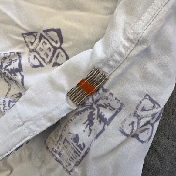 Quiksilver Silver Edition Shirt Men Large Blue Island Coastal Button Front - Picture 4 of 13